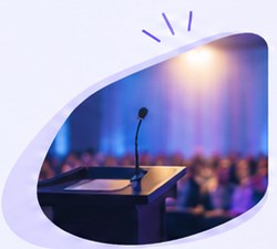 Speaker podium at a symposium